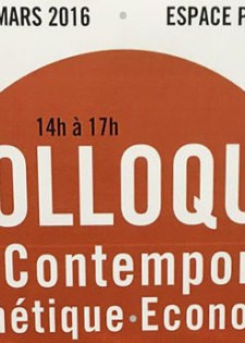 COLLOQUE ART CONTEMPORAIN ESTHETIQUE ET ECONOMIE