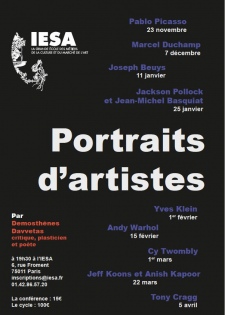 cycle de conférences demosthenes davvetas portraits d'artistes